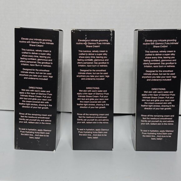 ONE BOX - NIB Glamour Puss Intimate Shave Cream - Black Pump Bottle - 8 OZ - Picture 12 of 13
